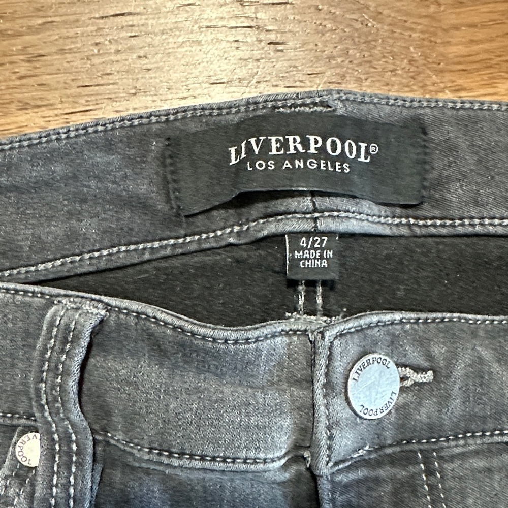Liverpool Dark Gray Women's Skinny Jeans - Picture 2 of 7